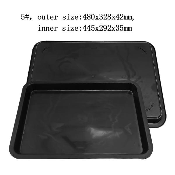 Buy cheap 480x328x42mm Anti Static Square Tray Black Plastic Square Basin ESD Turnover Box Electronic Parts Material Box Storage Plastic Tray from wholesalers