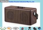 Fabric Cover Wooden Bluetooth Speaker Portable 8W Bi-Horn Wireless Hifi Speakers