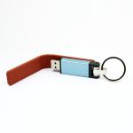 2.0 3.0 PU Leather Customized Usb Flash Drives 32GB 256GB Embossing Logo