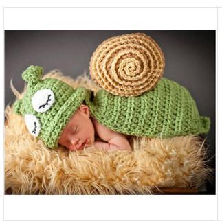 Buy cheap blue snail cartoon baby hat cap beanie set costume Photography Prop Animal set from wholesalers