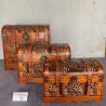 Buy cheap 3 units M66x37 Polished Old Leather Trunk from wholesalers