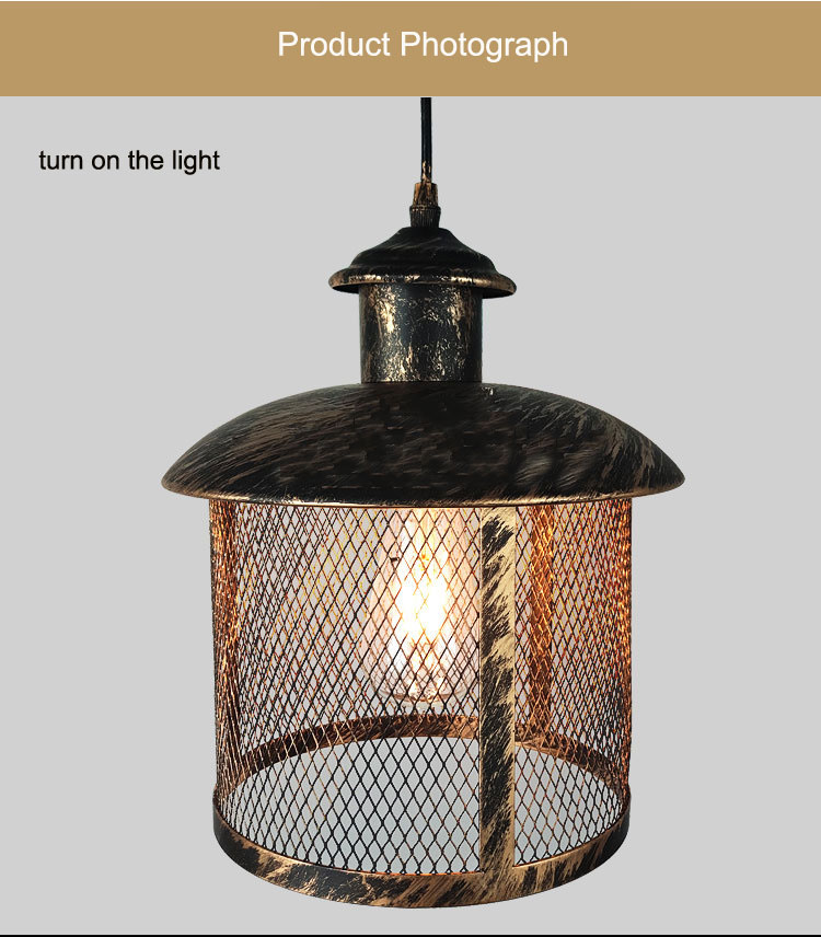 Loft Creative Personality Single Head Iron Retro Industrial Lighting Restaurant Office Coffee Shop Light(WH-VP-198)