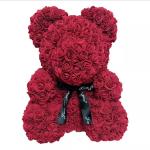 Rose Bear for Christmas Day Teddy Bear with PE Roses Bouquet Flower Teddy Rose