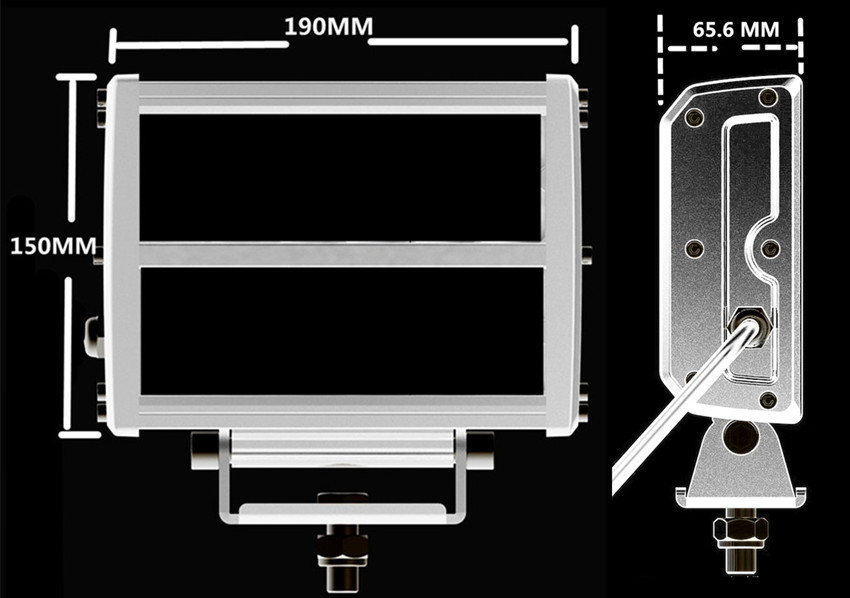 Wholesales Square high power 72W automotive led work lights HCW-L72296 7D