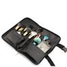 Buy cheap Zipper Closure PU Leather Makeup Brush Bag With Strap from wholesalers
