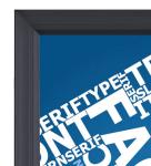 Waterproof LED Advertising Boards Door Open Lockable Silver Frame Silk - Screen