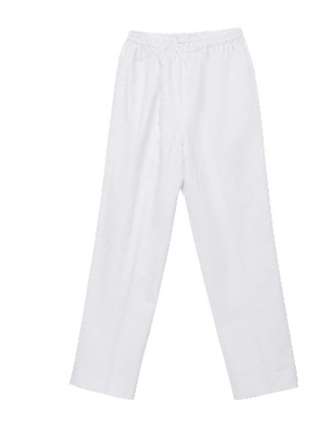 155 GSM Plain Woven Unisex Nurse White Pants Medical Uniform Anti-bacteria Wrinkle-free