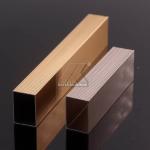 Rose Gold Extruded Alloy Aluminium Tube Profiles High Performance Gold Anodize