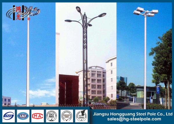 Buy cheap Outdoor HDG Round Decorative Street Light Pole Powder Coated High Mast Light Pole from wholesalers