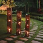 3000K Led Garden Bollard Lights Corten Steel IP65