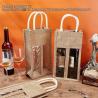 Buy cheap Double Window Two Bottles Burlap Jute Wine Bottle Bag Wedding, Party Favors, Christmas, Holiday And Wine Tasting from wholesalers