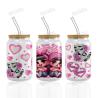 Buy cheap 16oz Valentine'S Day UV DTF Cup Wraps Waterproof 3D Transfer Stickers Cup Tumblers Made PVC Material Transfer Printing from wholesalers