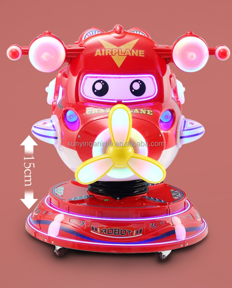 Children Electric Coin Rotating Elevator MP5 Aircraft Mobilization Game Console 3D Game Rocking Car