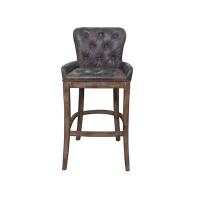 Buy cheap Martine Tufted Back Leather Counter Stool Chair With Wooden Legs product