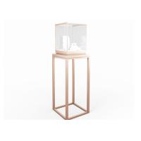 Buy cheap Glass Museum Exhibit Cases / Pedestal Display Case Antique Copper Stainless product