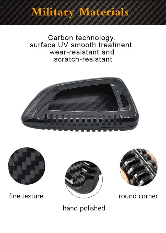 Scratch Resistant Matte Surface Carbon Fiber Key Fob
