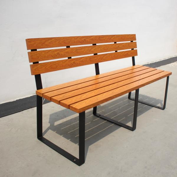 Buy cheap Street Furniture Metal Seating Bench Wood Grain Aluminum Commercial Long Garden Bench from wholesalers