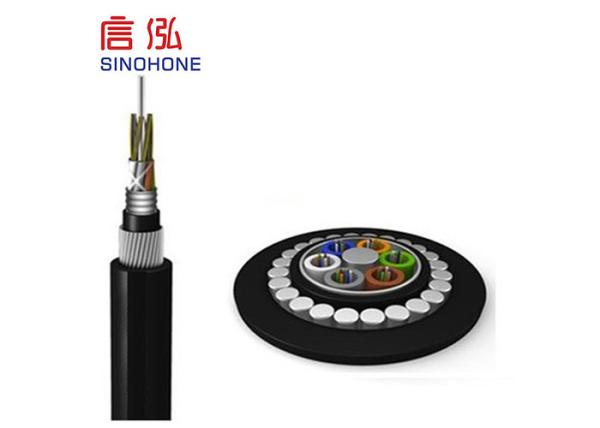 Quality High Strength 24 Core Armoured Fiber Optic Cable Loose Tub With PE Inner Sheath for sale