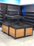 Supermarket Plastic Metal Steel Wooden Fruit and Vegetable Display Stands Rack