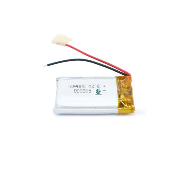 High Discharge Rate Battery 3.7V 300mah 602030 Li-Ion Battery Pack Rechargeable