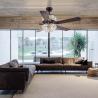 Buy cheap Bedroom AC110V 4100K Flush Mount Crystal Chandelier Ceiling Fan Remote Control from wholesalers
