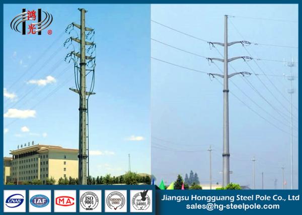 Buy cheap 35KV Anti - rust Q345 Power Transmission Poles Overhead Project from wholesalers
