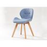 Buy cheap Minimalist Design Beech Dining Chair With Fabric Upholstered Solid Backrest from wholesalers