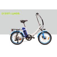 Buy cheap Blue Mens Women'S Electric Folding Bike , Citizen Folding Electric Bike 20" product