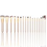 ISO 22716 18Pcs Nylon Hair Makeup Brushes Eco Friendly Painting