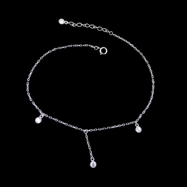 Buy cheap White Gold 925 Silver Cubic Zirconia Bracelet Tassel Item Korean Style from wholesalers