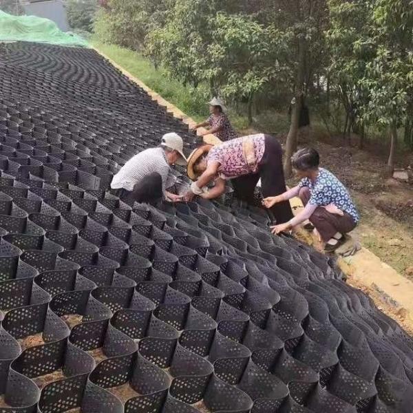 White Plastic HDPE Geocell for Slope Protection and Stable Parking Lot Load