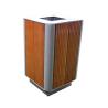 Buy cheap 80 Liter Commercial Outdoor Trash Cans With Solid Wood Metal Material from wholesalers