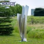 Outdoor geometric metal art craft forging stainless steel sculpture