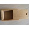 Buy cheap Natural Small USB Storage Wooden Box With Sliding Lid Artistic Carving / Screen Printing from wholesalers