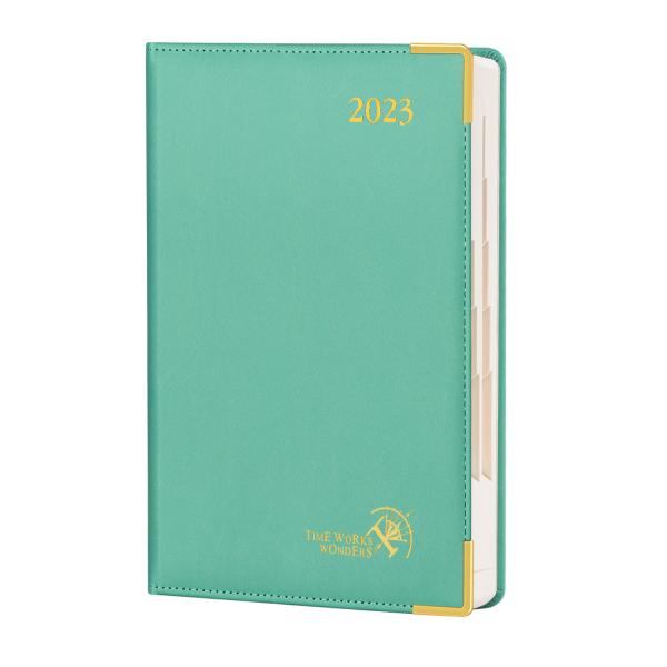 Buy cheap Green ODM A5 Planner 2023 Daily Schedule Sponge Filled Hardcover Monthly Tabs from wholesalers