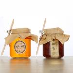 250ml Small Glass Canning Jars , Recycled Glass Jars With Wooden Spoon