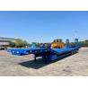 Buy cheap 12489 x 2480 x 1530mm 2/3 Axles Carbon Steel Extendable Lowbed Lowboy Flatbed Semi Truck Trailer for Max Payload 20-100 Ton from wholesalers