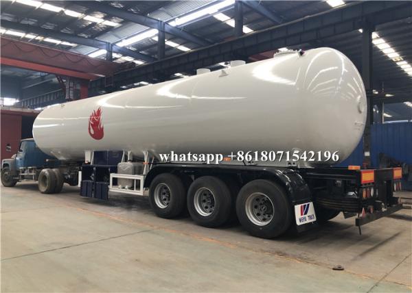 Buy cheap 23 Tons Lpg Delivery Truck , Propane Transport Trailer 49.6CBM Capacity from wholesalers