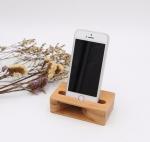 Bamboo Wood Speaker Amplifier Holder , Mini Cell Phone Portable Speaker
