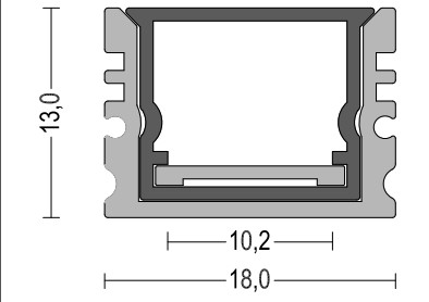 Led aluminum channel IP65 led aluminum profile for Waterproof LED Channel with PC diffuser cover PMMA cover