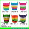Buy cheap LDKZ-033 Various candy color storage basket pp tute woven home straw laundry basket from wholesalers