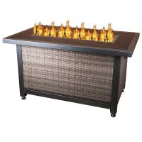 Buy cheap Rectangle Smokeless Outdoor Gas Firepit Metal Rattan Propane product