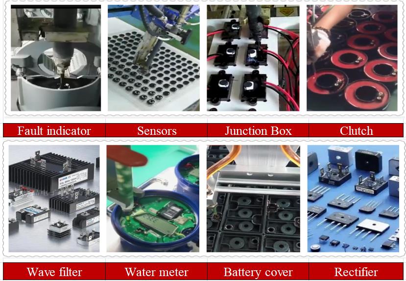 Electric Driven Gluing Machine for 2K Potting Dispensing Two Component Epoxies AB Mix