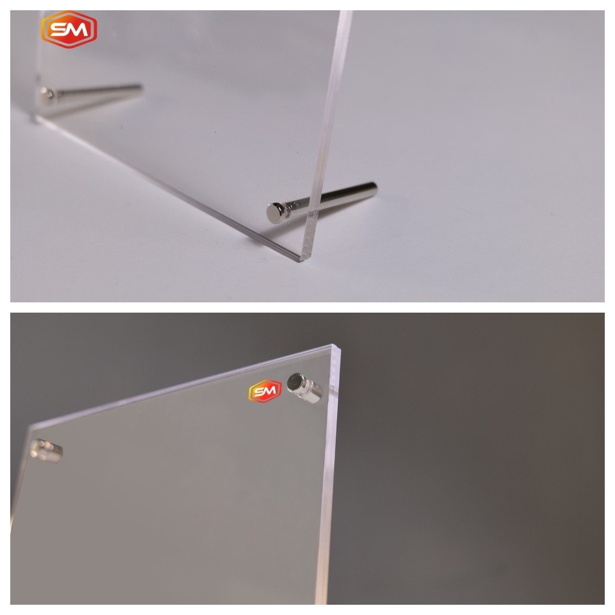 With Metal Dcrews Acrylic Photo Frame Picture Display Stand Customized Desktop