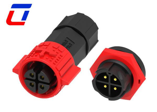 Buy cheap Female Cable Round 4 Pin Waterproof Wire Connector Panel Mount M19 Push Locking from wholesalers