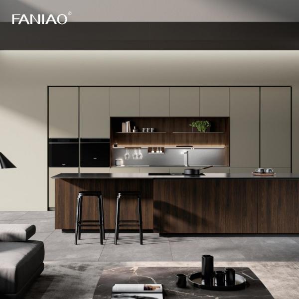Buy cheap Modern Minimalist Style Stainless Steel Solid Wood Kitchen Cabinet Kitchen Furniture Custom Kitchen Cabinet Sets from wholesalers