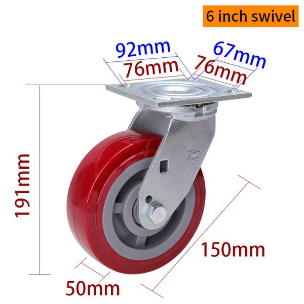 Buy cheap Zinc Coating Heavy Duty Casters 6 Swivel Caster With Brake 736-86 from wholesalers