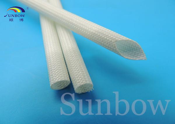 Buy cheap 7 mm Silicon Fiberglass Insulated Tube Braided Fiberglass Sleeve UL VW-1 200 ℃ White from wholesalers