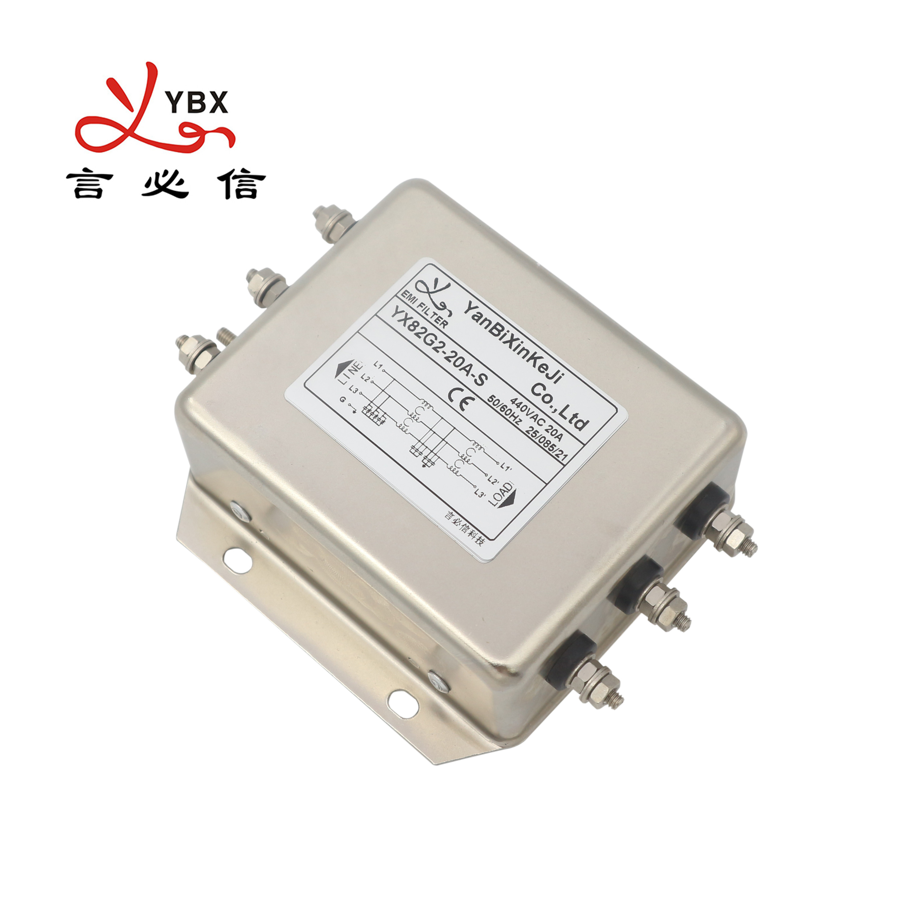 20A Passive Inverter EMI Filter EMC Power Filter For Servo Motor