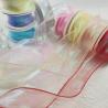 Buy cheap Custom Solid Color Sheer Chiffon Pink Silk Organza Ribbon for Wedding Gift Wrapping from wholesalers